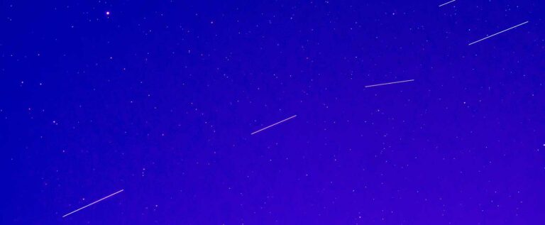 Starlink satellite in a night sky