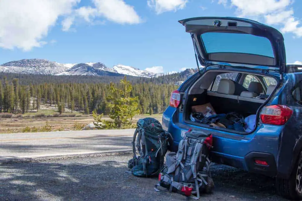 Subaru car for outdoor hiking