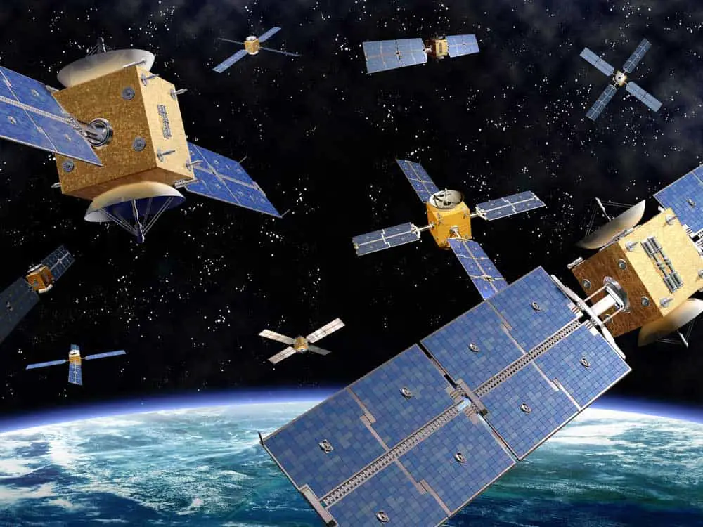 Satellites in orbit close to Earth