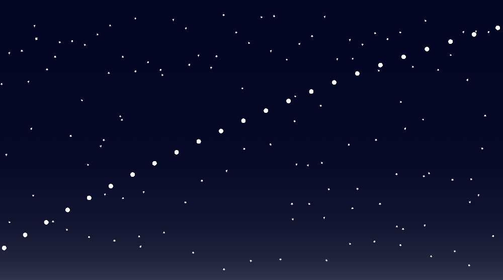 Starlink satellite view at night.