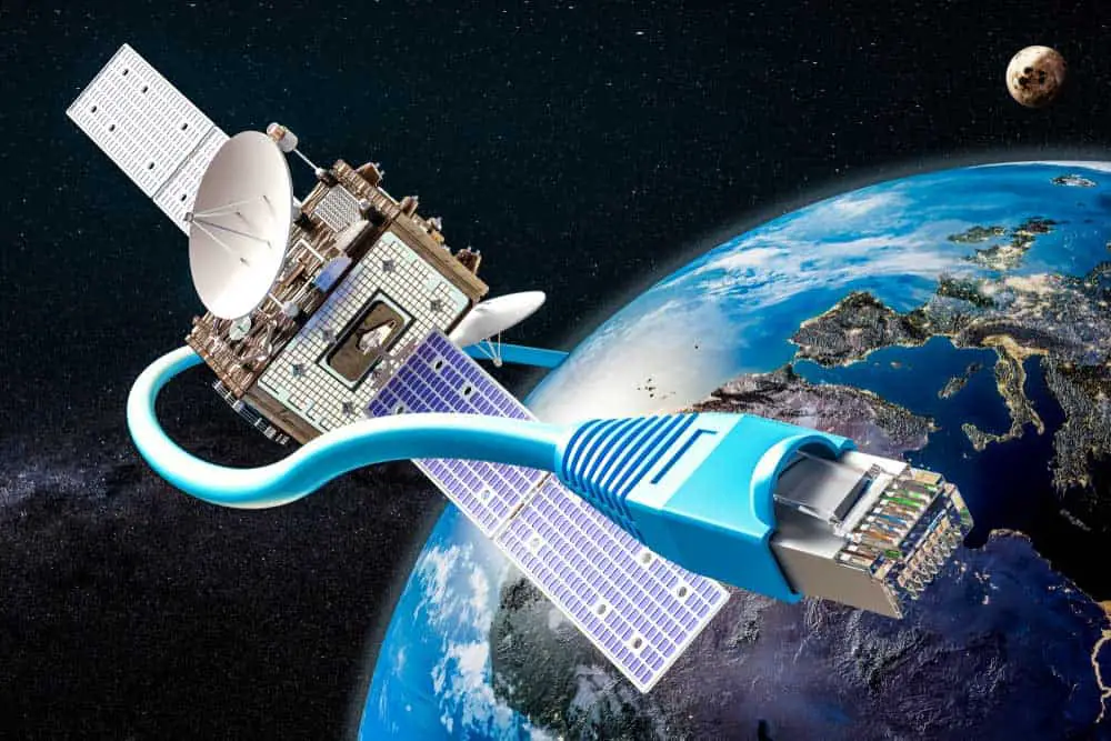 Starlink satellite internet service concept